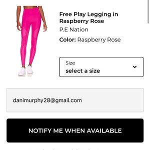 P.E Nation Bright Pink Leggings